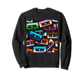 80S Rock Cassettes Rock Sweatshirt - Fun Novelty Design for Adults - T-Shirt, Sweatshirt, Hoodie