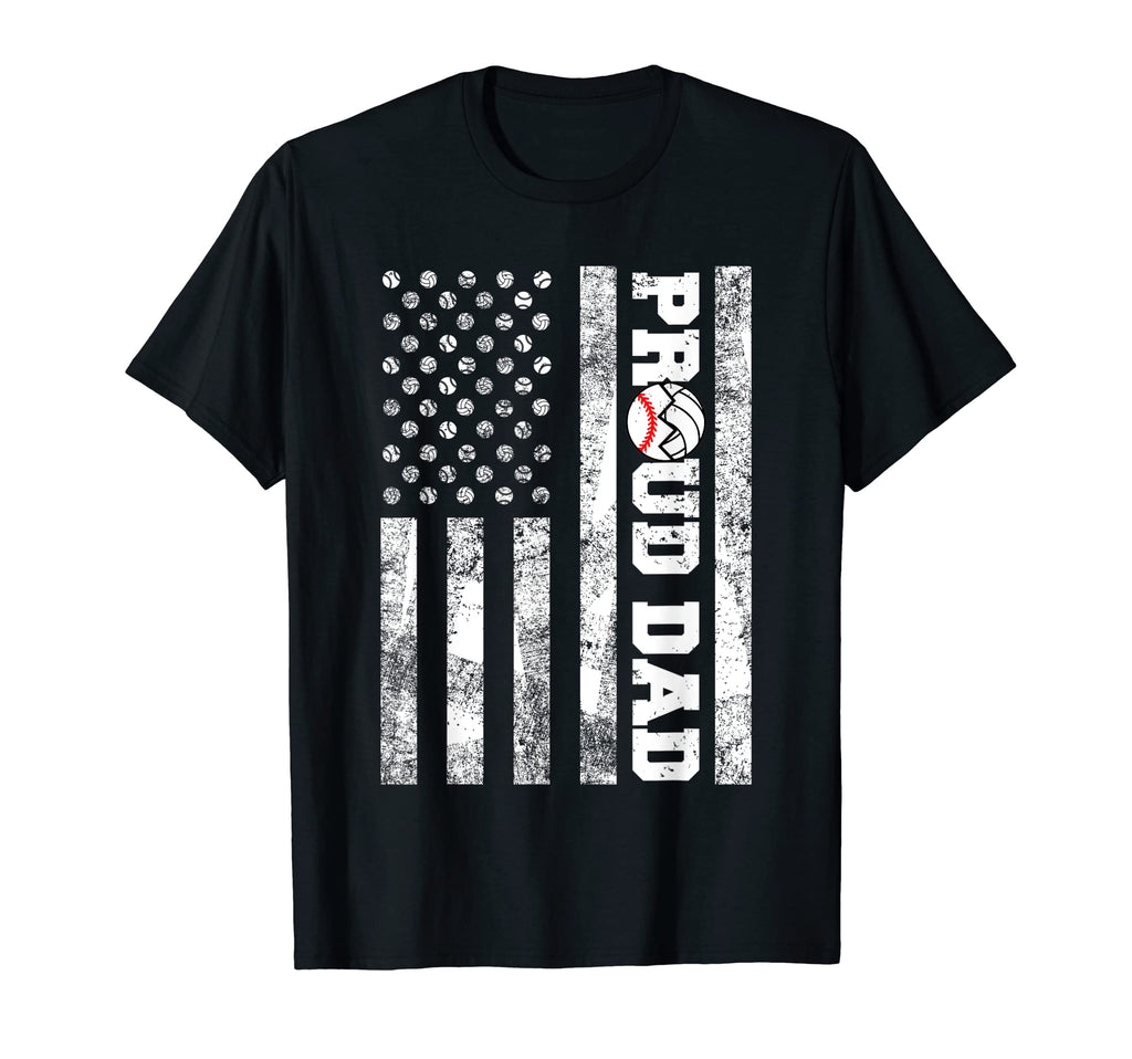 Mens Proud Dad American Flag Funny T-Shirt - Custom Art Print for Adults - T-Shirt, Sweatshirt, Hoodie