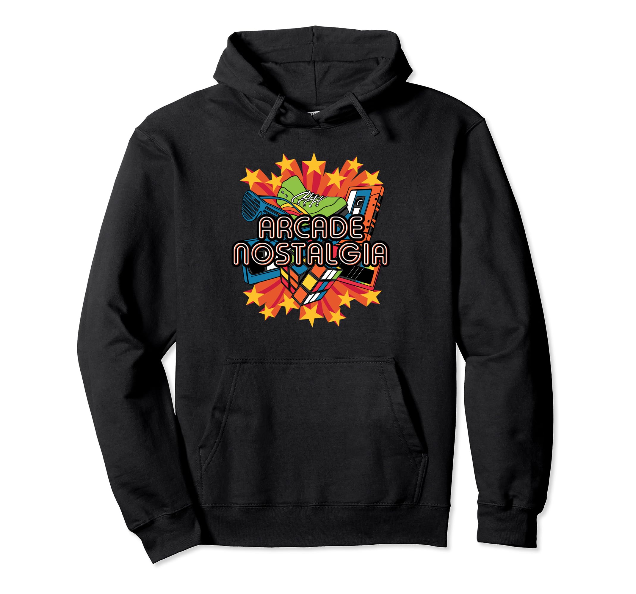 Arcade Nostalgia 1980 Gamer Hoodie - Casual Everyday Wear for Adults - T-Shirt, Sweatshirt, Hoodie
