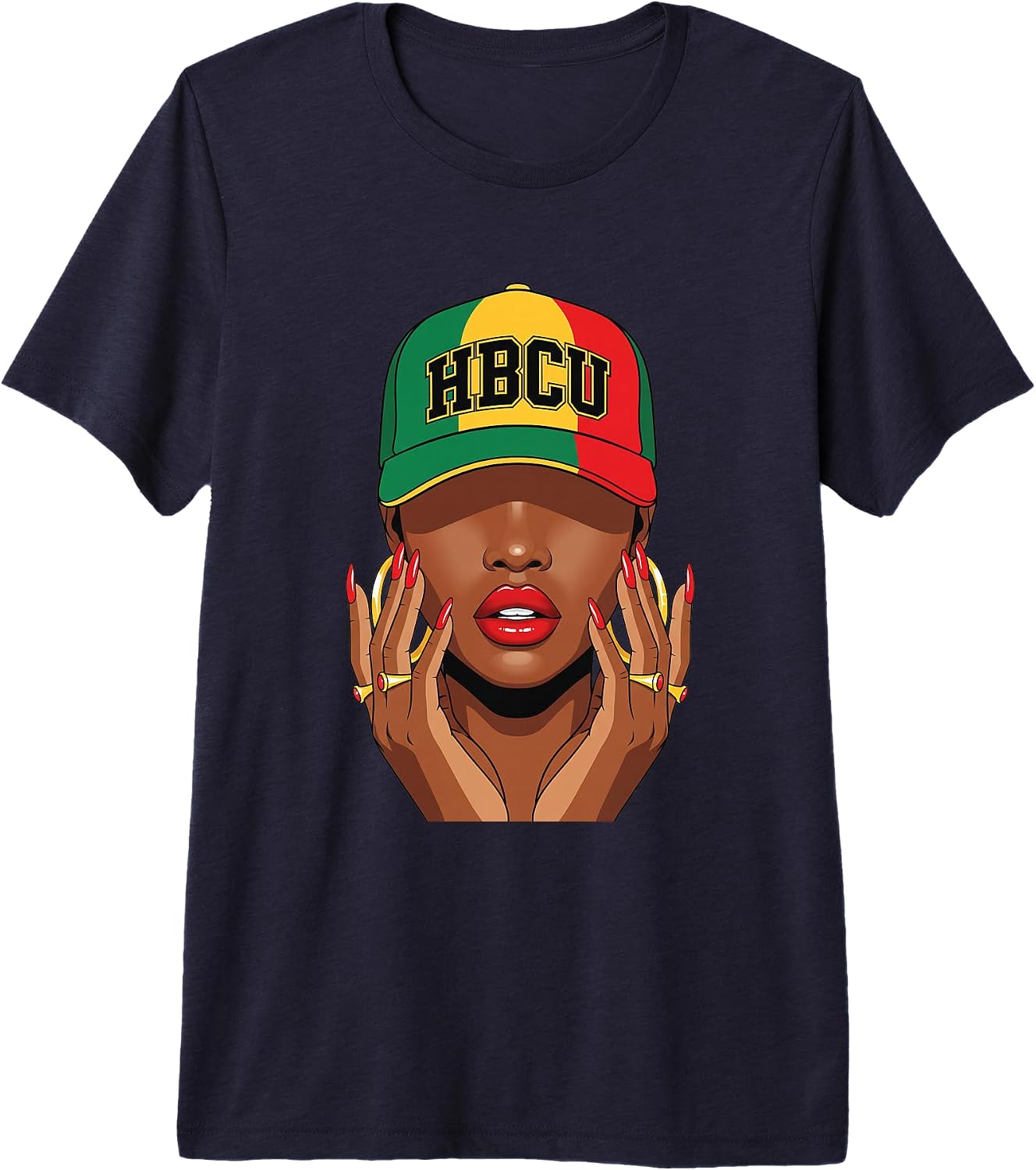 Hbcu Afrocentric Black Woman Urban Caps - Adult & Kids T-Shirts, Sweatshirts & Hoodies apparel design preview 1