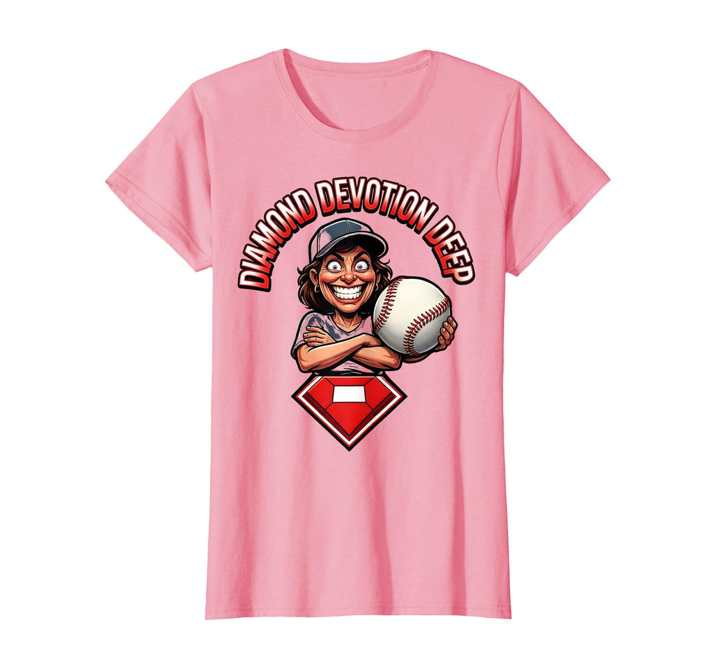 Diamond Devotion Deep Baseball Mom T-Shirt - Unique Graphic for Adults - T-Shirt, Sweatshirt, Hoodie