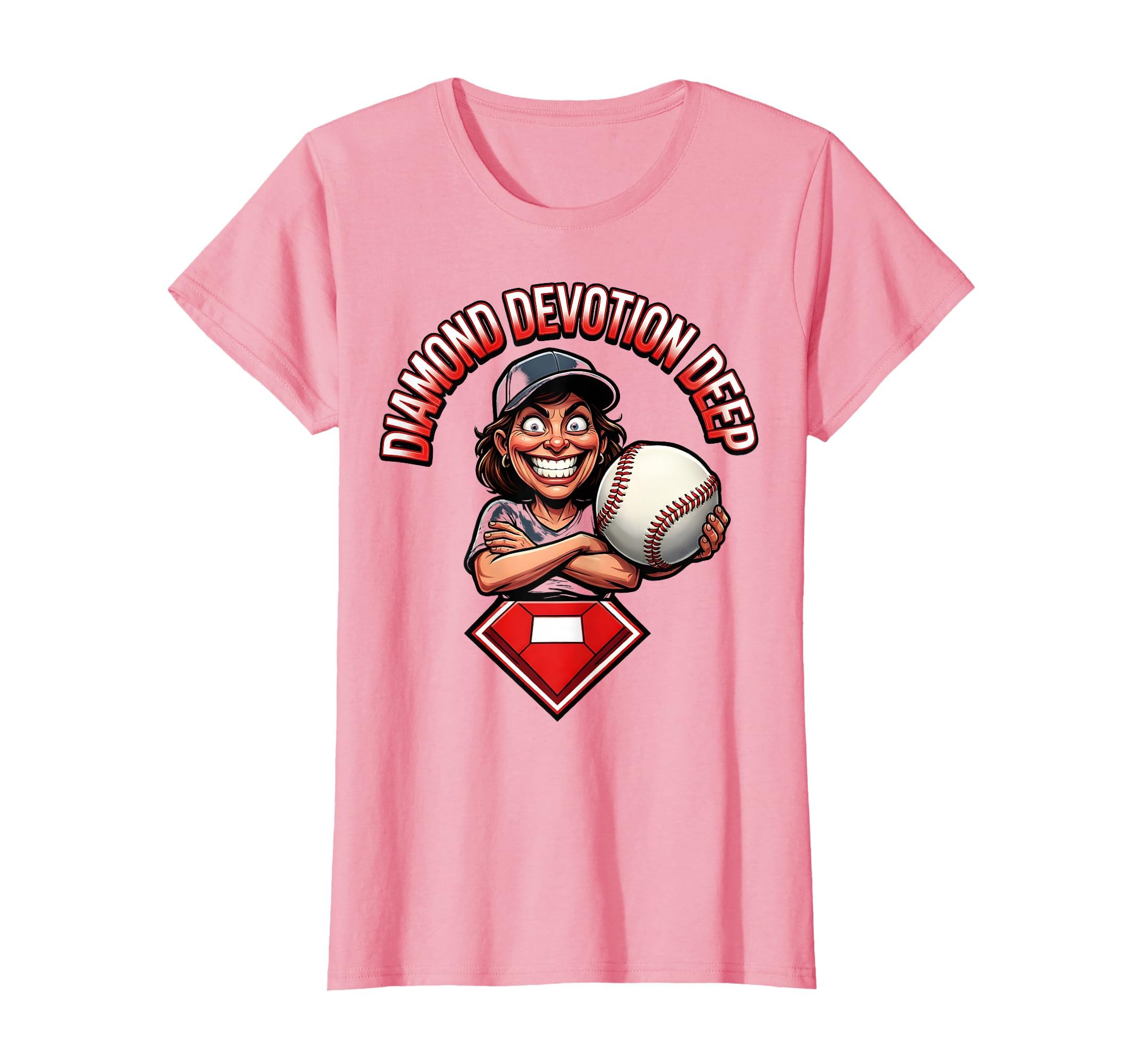Diamond Devotion Deep Baseball Mom T-Shirt - Unique Graphic for Adults - T-Shirt, Sweatshirt, Hoodie