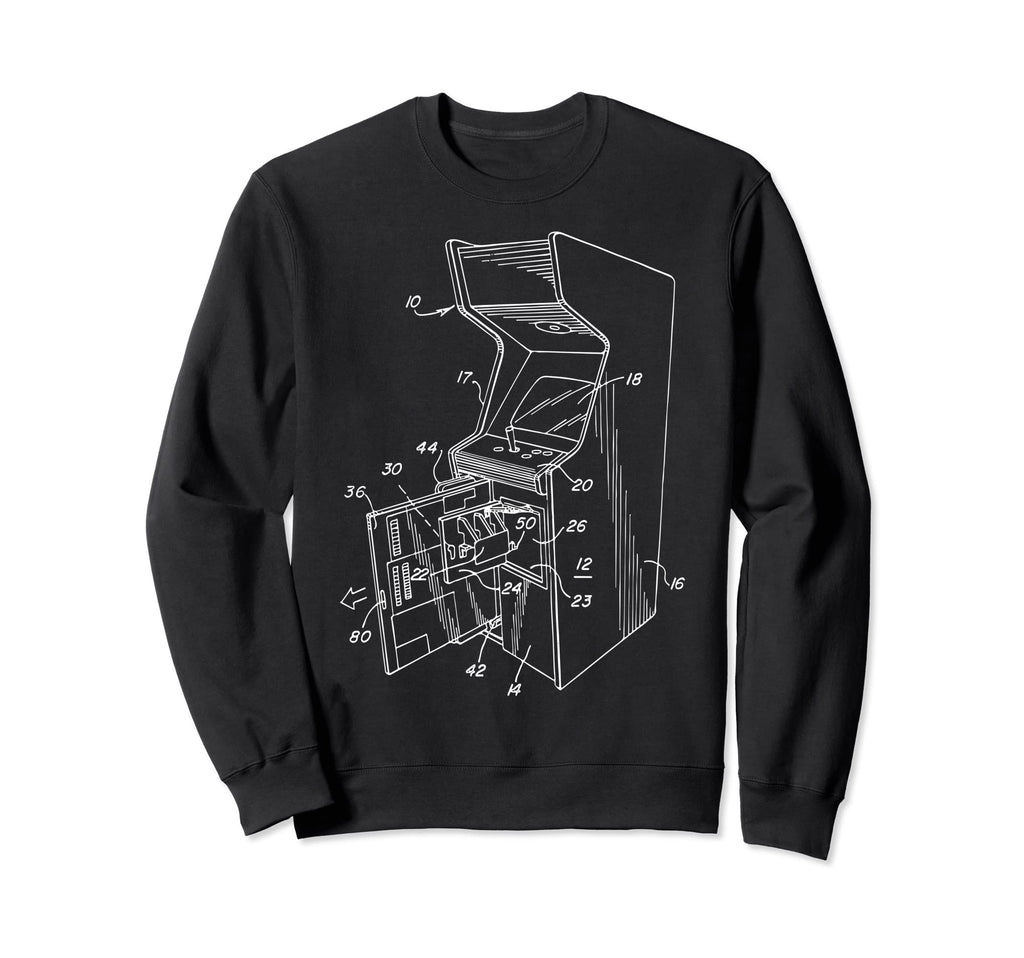 Gaming Diagram Arcade Machine Video Sweatshirt - Graphic Print Unisex - T-Shirt, Sweatshirt, Hoodie