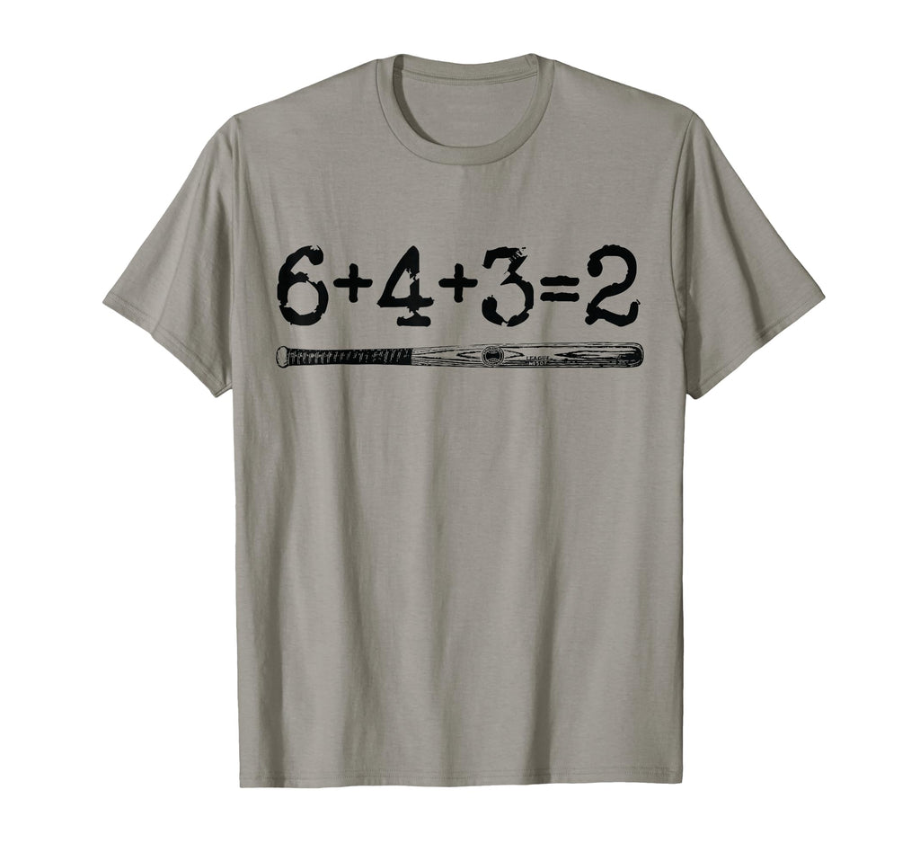 Double Play 6 4 3 2 Baseball Math T-Shirt - Minimalist Print for Adults - T-Shirt, Sweatshirt, Hoodie