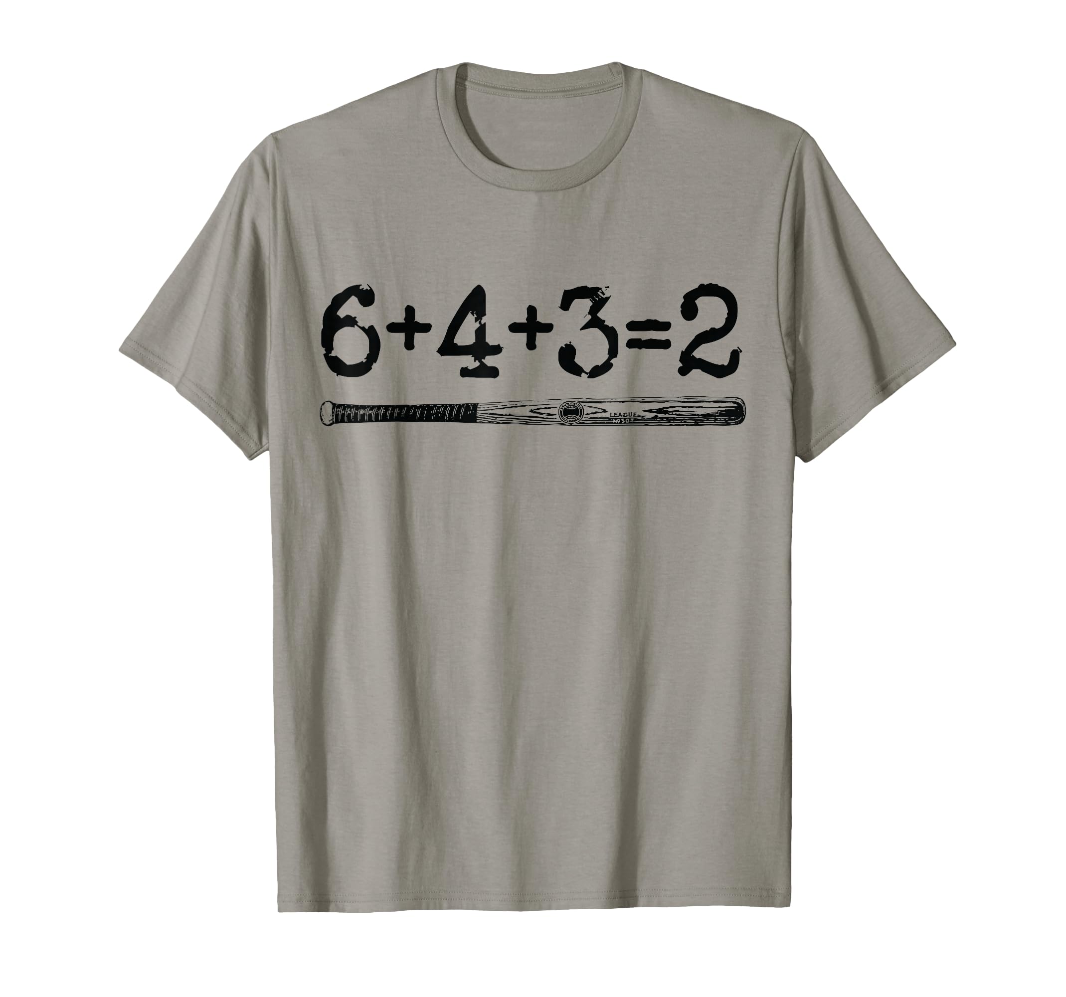 Double Play 6 4 3 2 Baseball Math T-Shirt - Minimalist Print for Adults - T-Shirt, Sweatshirt, Hoodie