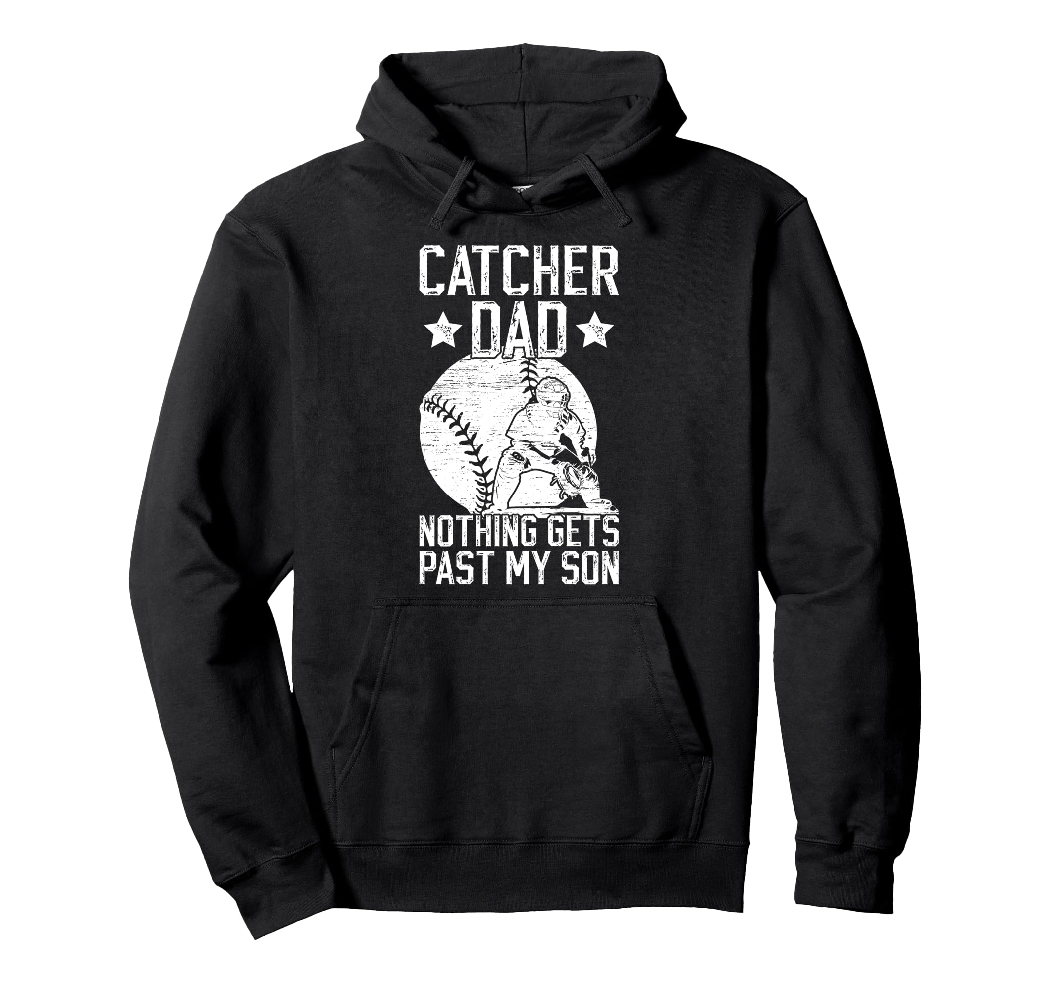 Baseball Catcher Dad Proud Dad Baseball Hoodie - Graphic Print Men Women - T-Shirt, Sweatshirt, Hoodie