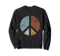 Distressed Peace Sign Sweatshirt - Fun Novelty Design for Adults - T-Shirt, Sweatshirt, Hoodie