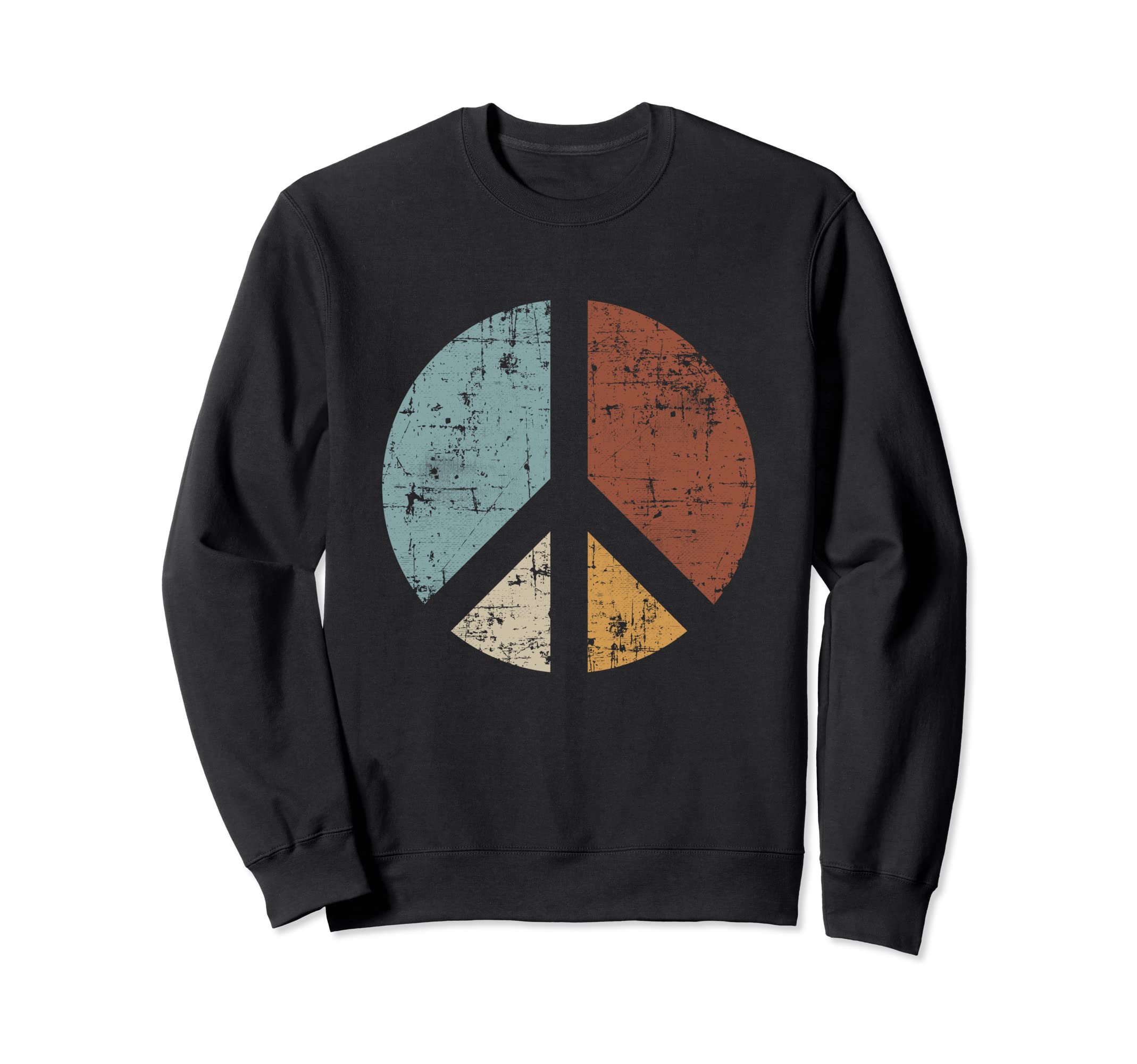 Distressed Peace Sign Sweatshirt - Fun Novelty Design for Adults - T-Shirt, Sweatshirt, Hoodie