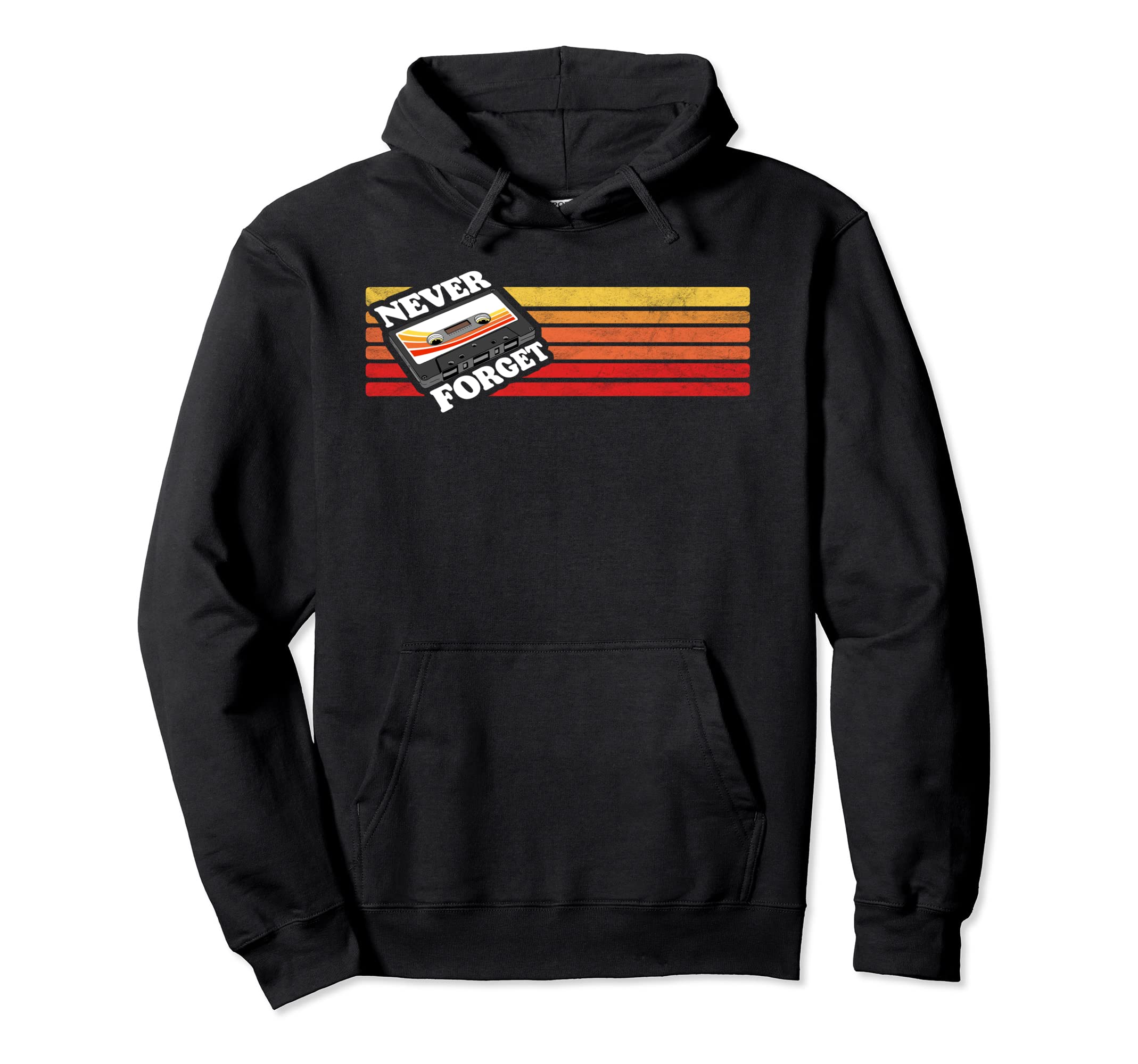 Never Forget Eighties Cassette Tape 80S Hoodie - Unique Graphic Men Women - T-Shirt, Sweatshirt, Hoodie