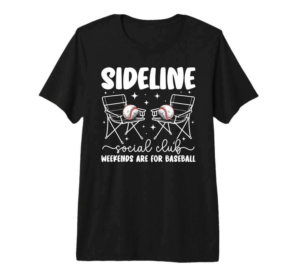 Sideline Social Club Baseball Mom T-Shirt - Minimalist Print for Adults - T-Shirt, Sweatshirt, Hoodie