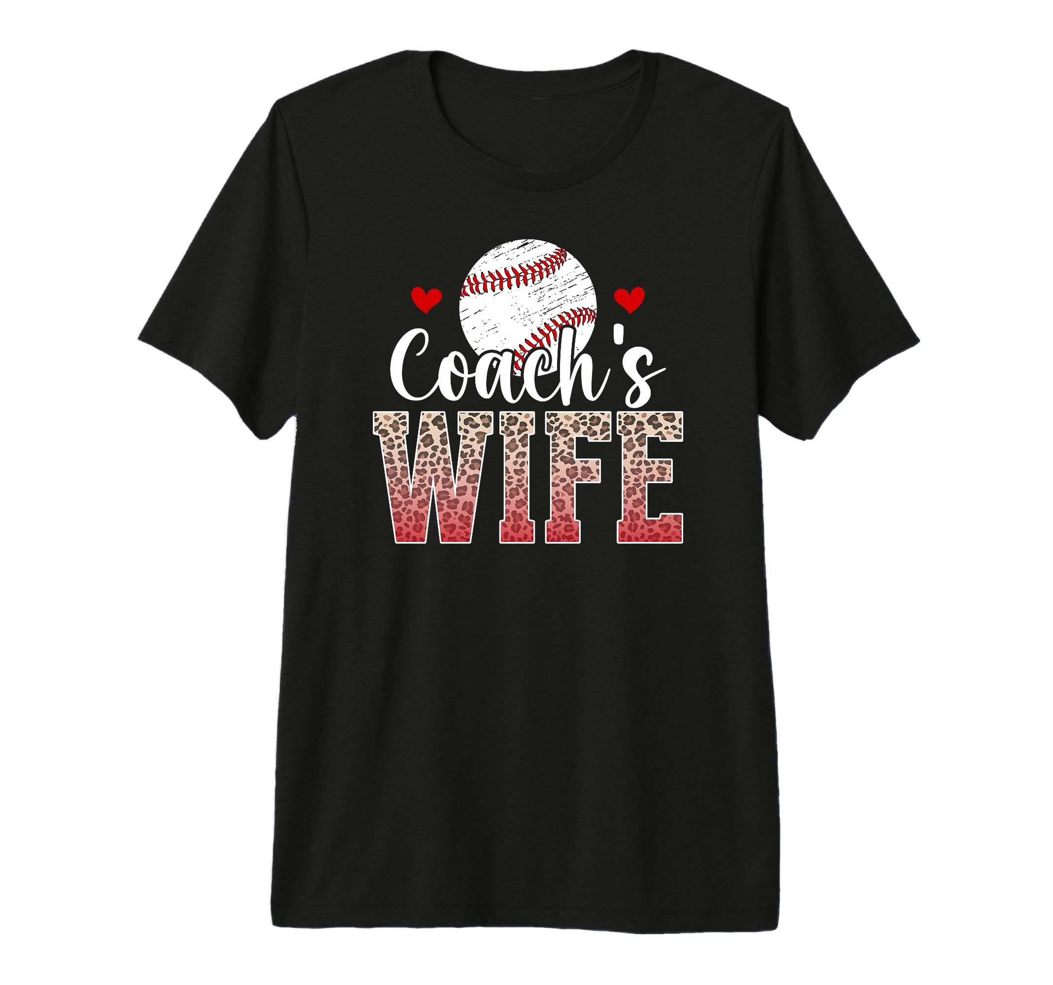 Baseball Coachs Wife Leopard T-Shirt - Casual Everyday Wear for Adults - T-Shirt, Sweatshirt, Hoodie