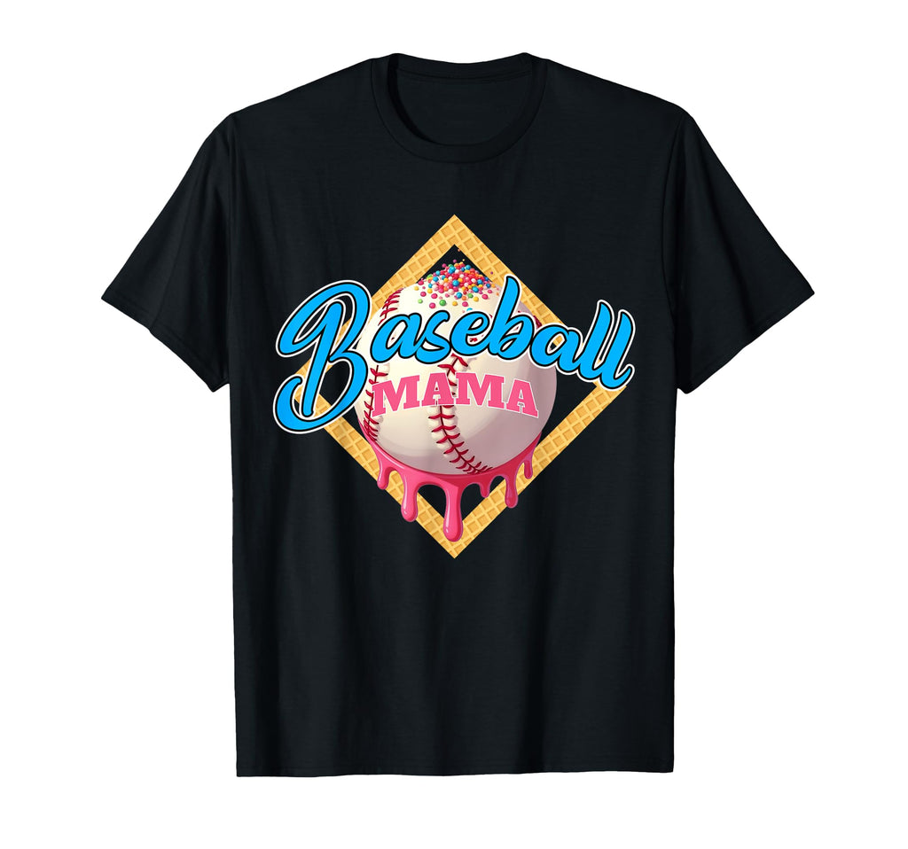 Baseball Mama Ice Cream Vibe Sporty T-Shirt - Novelty Apparel for Adults - T-Shirt, Sweatshirt, Hoodie