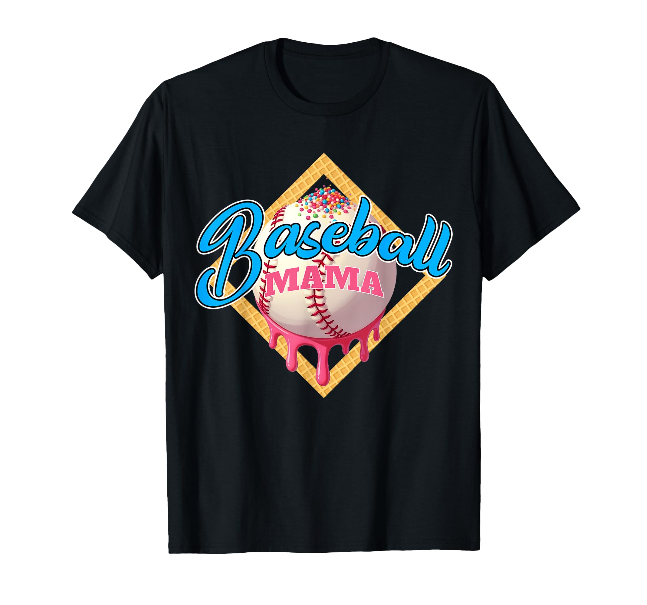 Baseball Mama Ice Cream Vibe Sporty T-Shirt - Novelty Apparel for Adults - T-Shirt, Sweatshirt, Hoodie