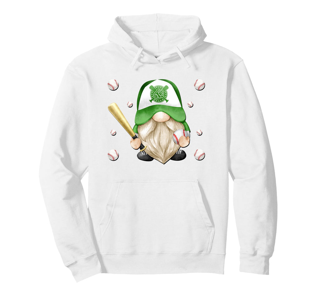 Green Baseball Sports Gnome And Baseball Hoodie - Novelty Apparel Unisex - T-Shirt, Sweatshirt, Hoodie
