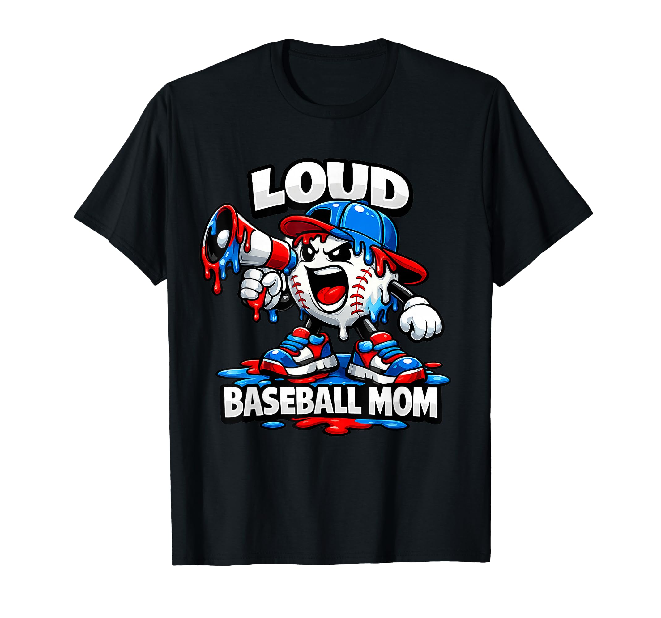 Ice Cream Drip Baseball Loud Baseball T-Shirt - Custom Art Print Men Women - T-Shirt, Sweatshirt, Hoodie