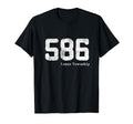 Distressed 586 Area Code Lenox Township T-Shirt - Graphic Print for Adults - T-Shirt, Sweatshirt, Hoodie