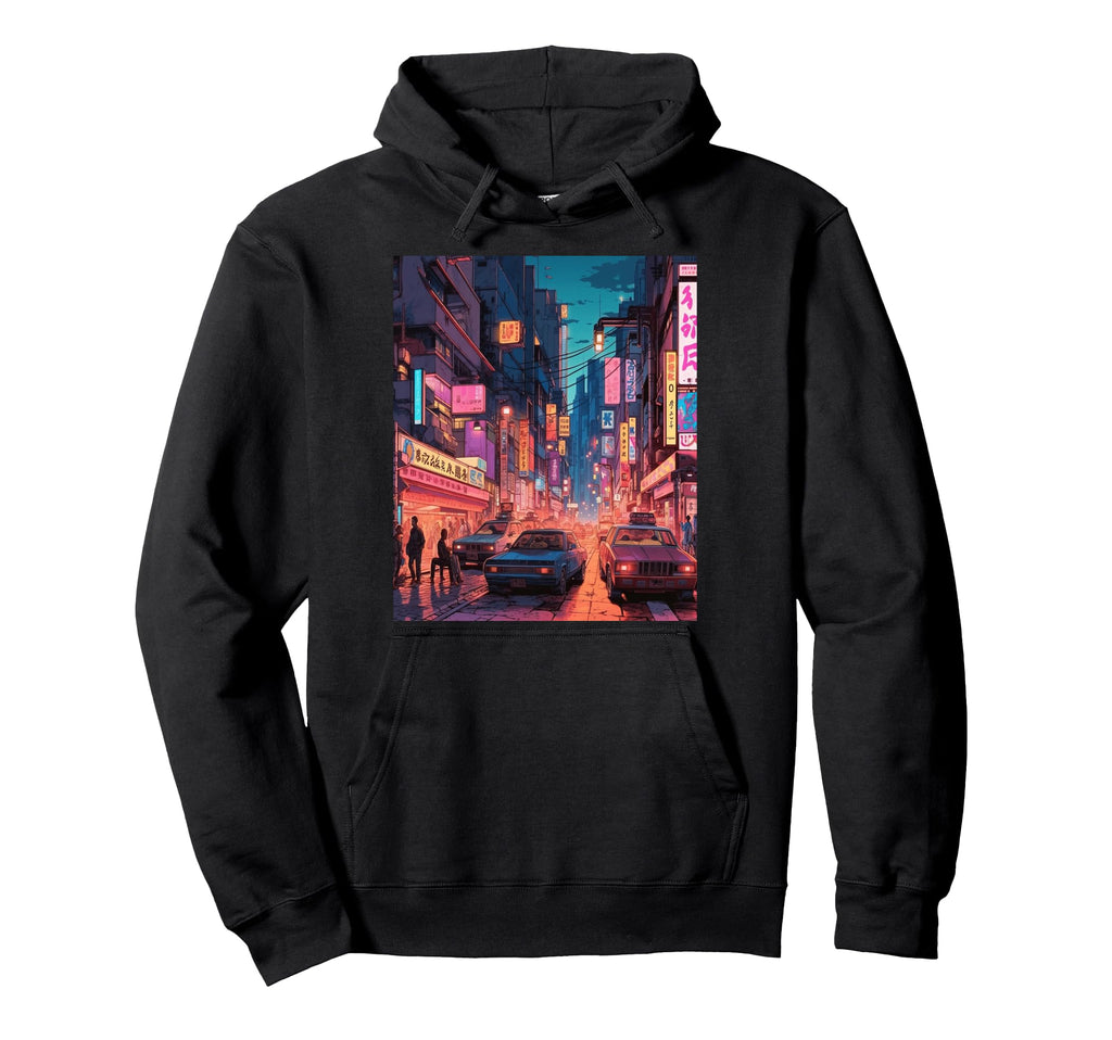 Streets Tokyo Japan Night Scene Hoodie - Streetwear Style for Adults - T-Shirt, Sweatshirt, Hoodie