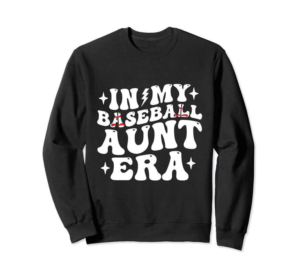 Groovy My Baseball Aunt Era Sweatshirt - Minimalist Print for Adults - T-Shirt, Sweatshirt, Hoodie