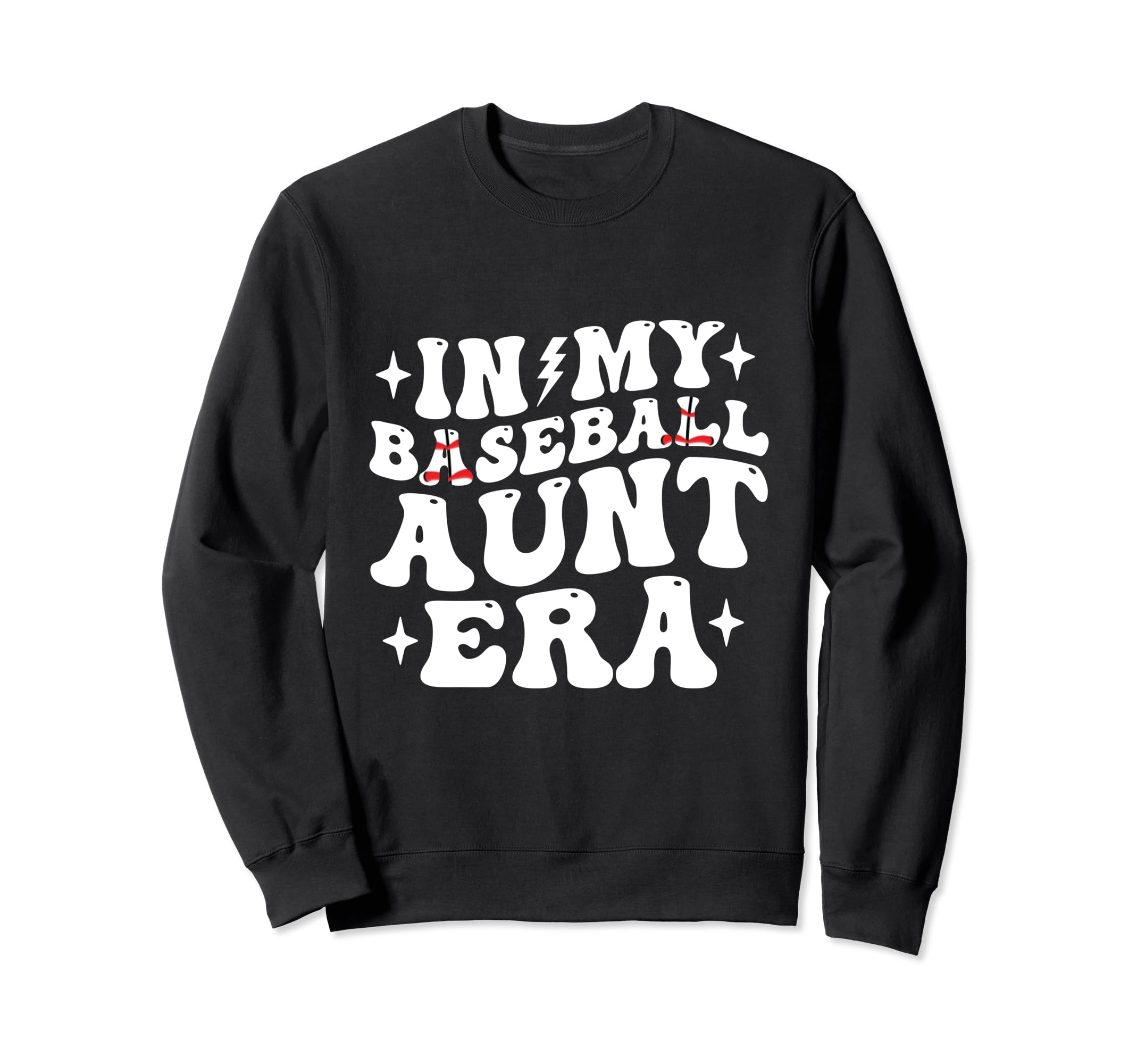 Groovy My Baseball Aunt Era Sweatshirt - Minimalist Print for Adults - T-Shirt, Sweatshirt, Hoodie