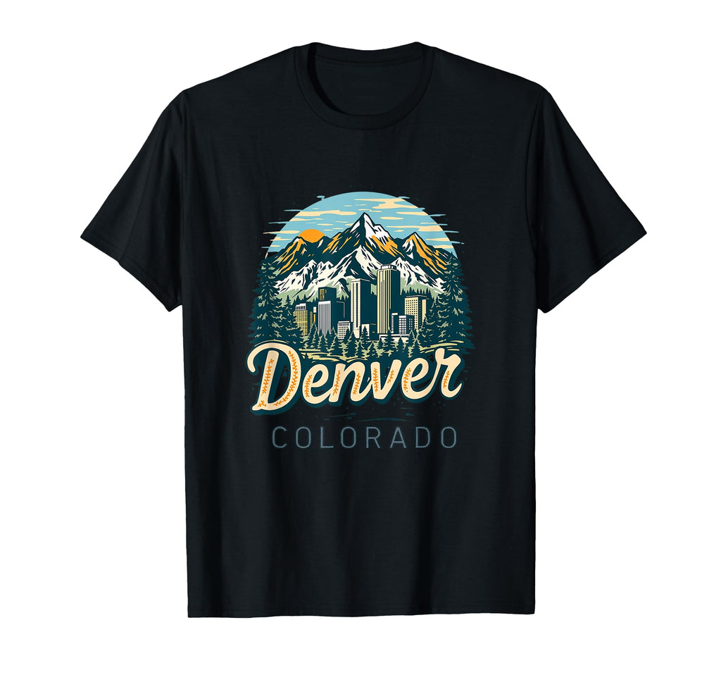 Denver Colorado Sunset Skyline Cityscape T-Shirt - Streetwear Style Unisex - T-Shirt, Sweatshirt, Hoodie