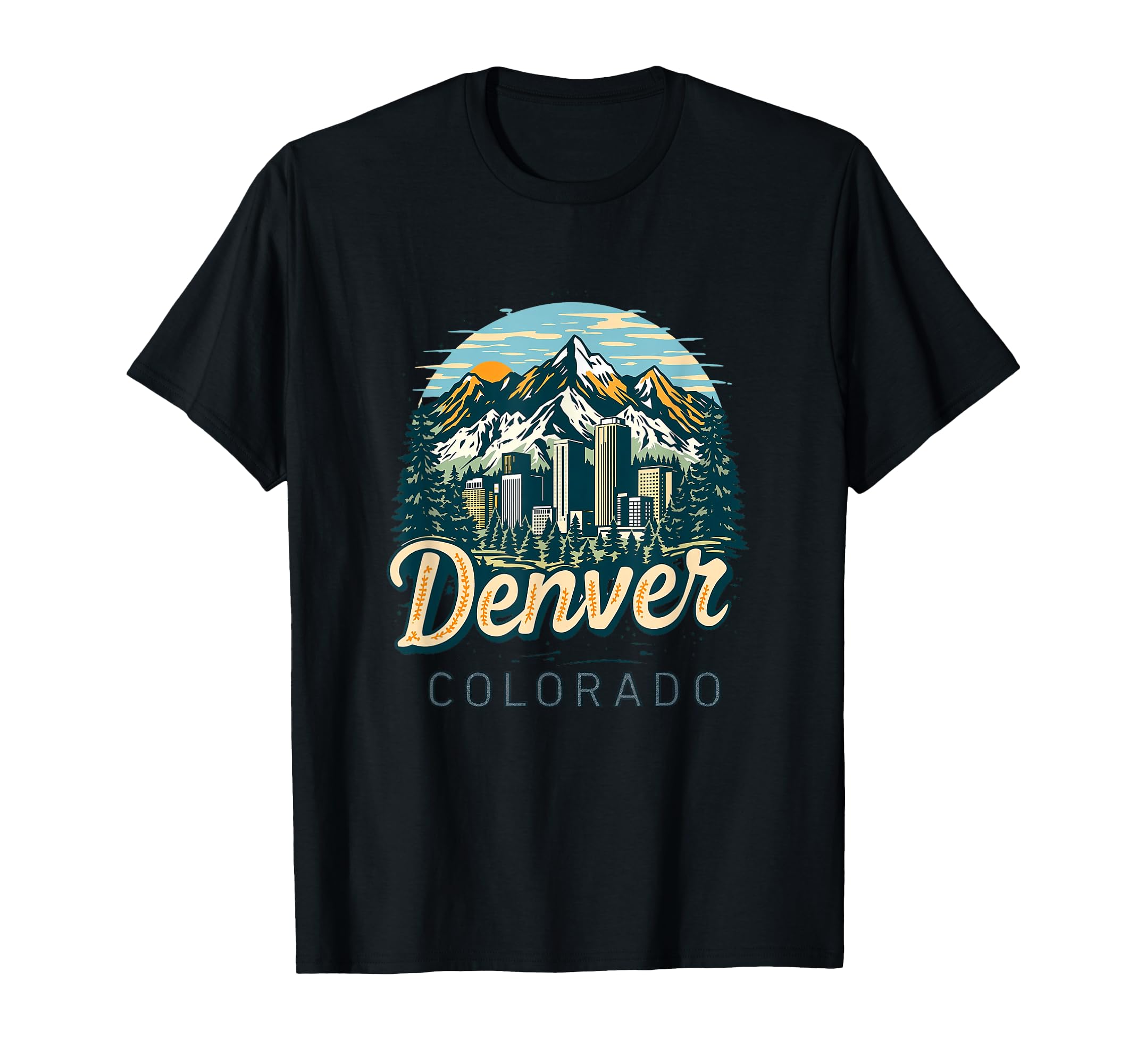 Denver Colorado Sunset Skyline Cityscape T-Shirt - Streetwear Style Unisex - T-Shirt, Sweatshirt, Hoodie