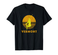 Vermont Distressed Skiing T-Shirt - Casual Everyday Wear Men Women - T-Shirt, Sweatshirt, Hoodie