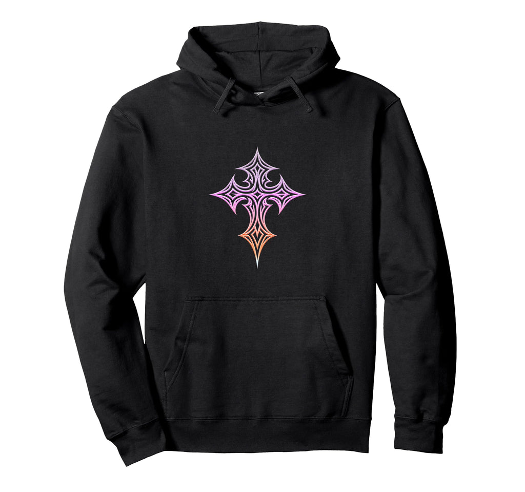 Gothic Cross Y2K Aesthetic Emo Goth Hoodie - Minimalist Print Unisex - T-Shirt, Sweatshirt, Hoodie