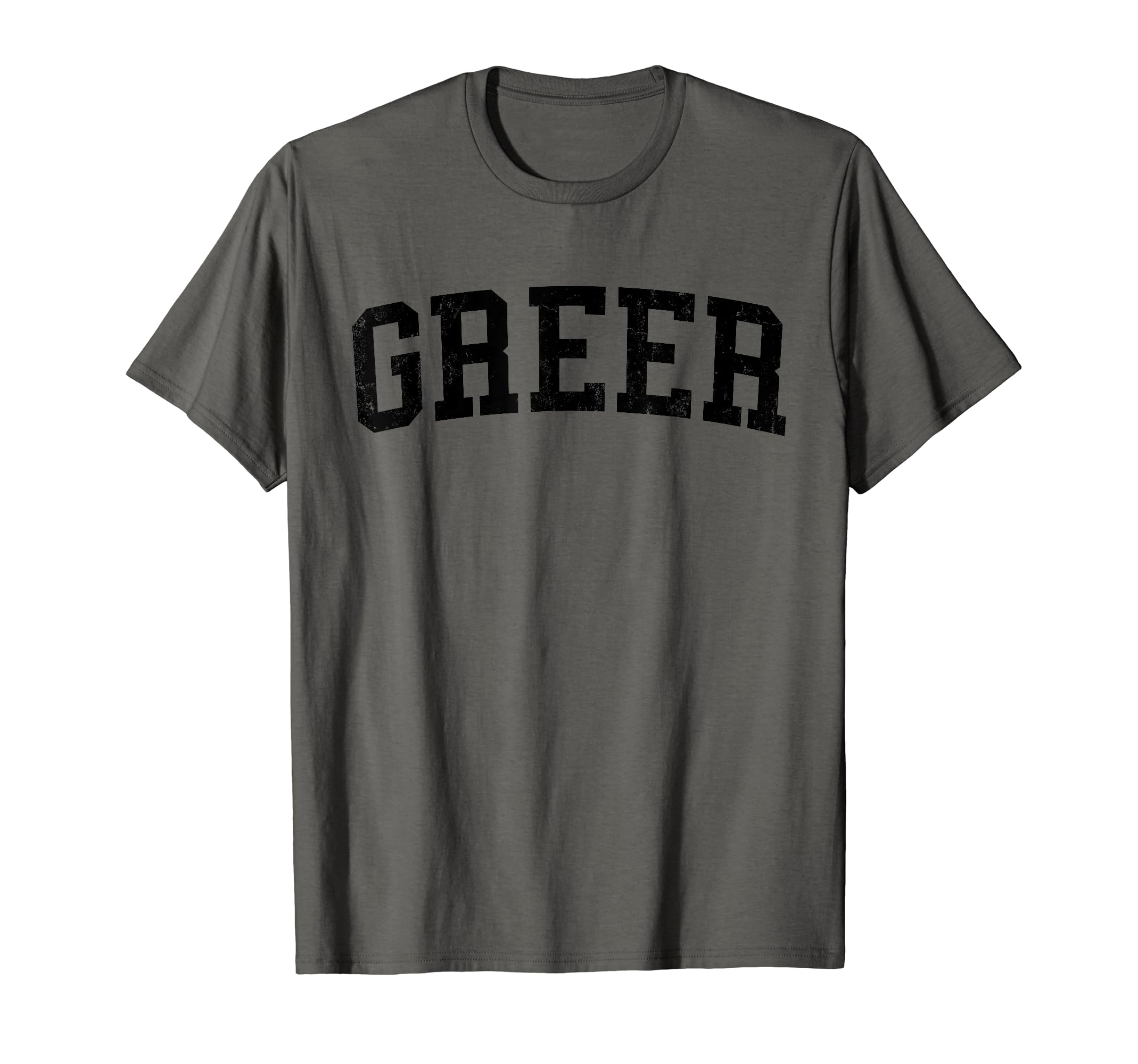 Greer Sc Distressed Black Varsity T-Shirt - Fun Novelty Design for Adults - T-Shirt, Sweatshirt, Hoodie