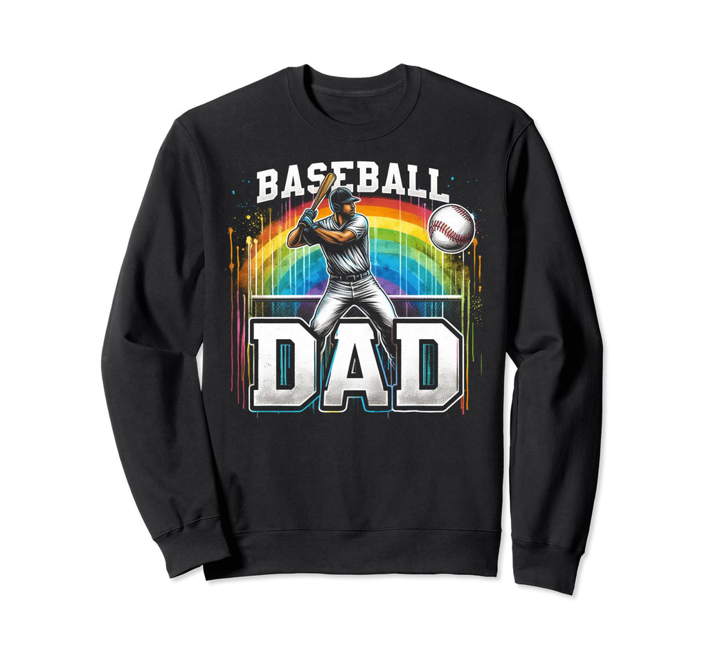Baseball Dad Fathers Day Sweatshirt - Casual Everyday Wear for Adults - T-Shirt, Sweatshirt, Hoodie