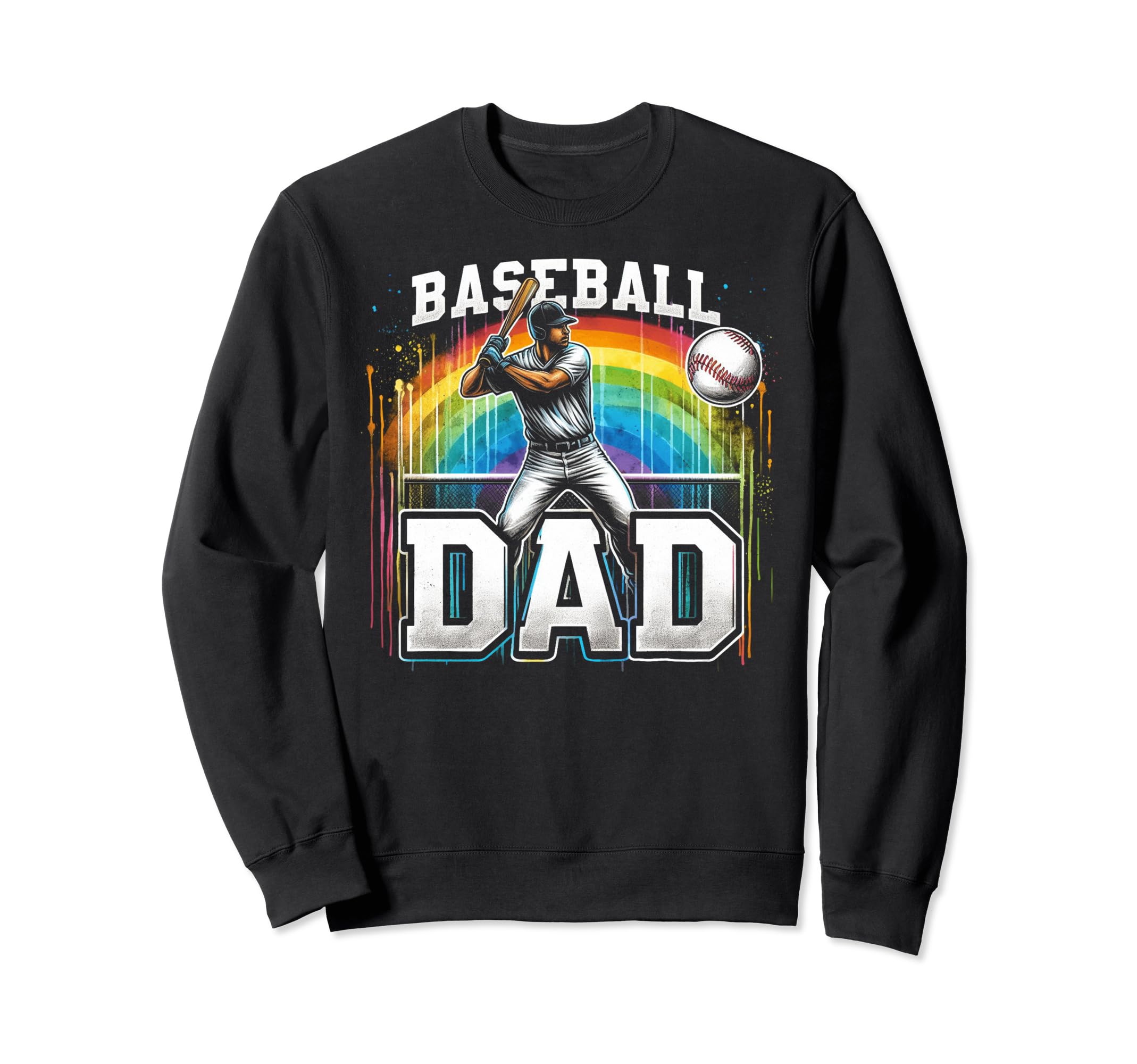 Baseball Dad Fathers Day Sweatshirt - Casual Everyday Wear for Adults - T-Shirt, Sweatshirt, Hoodie