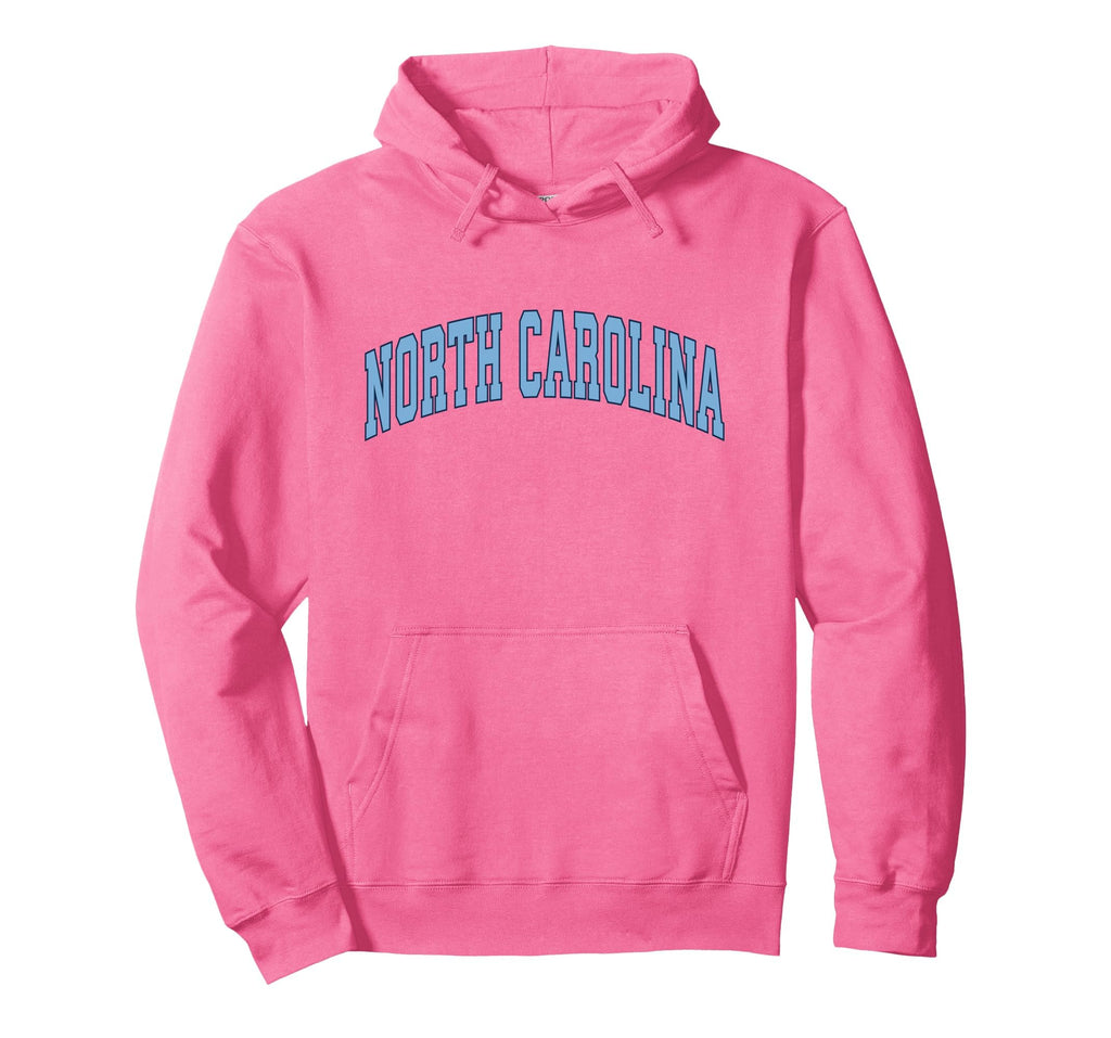North Carolina Nc Athletic Sports 80S 90S Hoodie - Graphic Print Men Women - T-Shirt, Sweatshirt, Hoodie