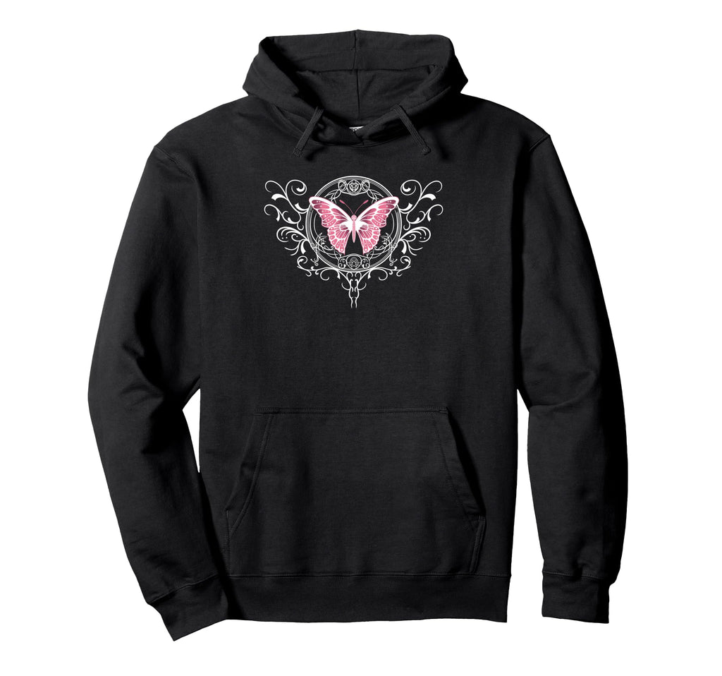 Fairycore Dark Grunge Tattoo Butterfly Hoodie - Custom Art Print Men Women - T-Shirt, Sweatshirt, Hoodie