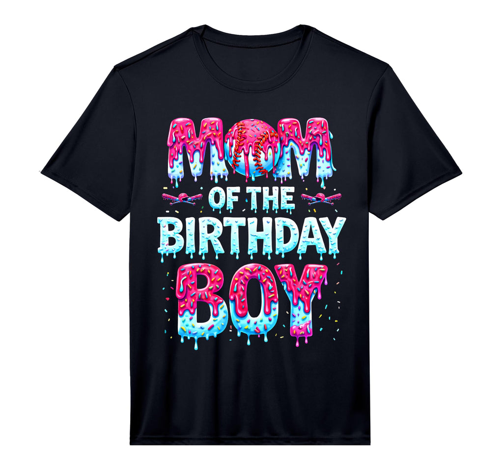 Mens Mom Birthday Ice Cream Baseball T-Shirt - Custom Art Print for Adults - T-Shirt, Sweatshirt, Hoodie