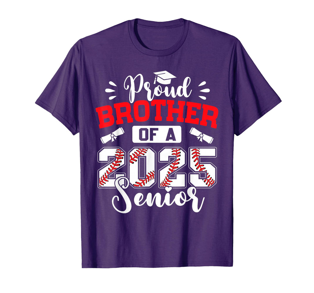 Proud Brother 2025 Senior Baseball T-Shirt - Aesthetic Graphic Men Women - T-Shirt, Sweatshirt, Hoodie