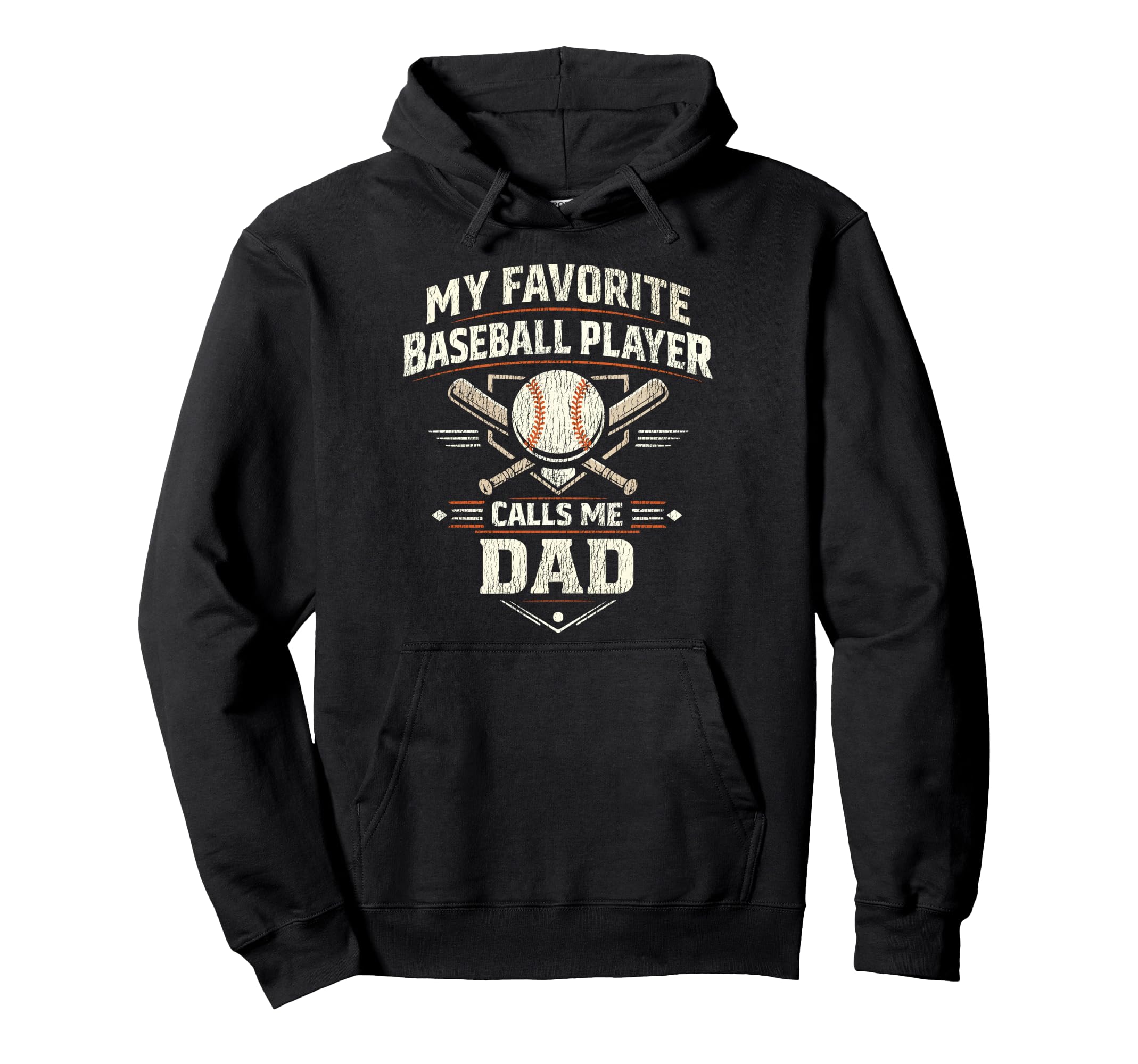 Baseball Fan Dad Father My Favorite Hoodie - Minimalist Print Men Women - T-Shirt, Sweatshirt, Hoodie