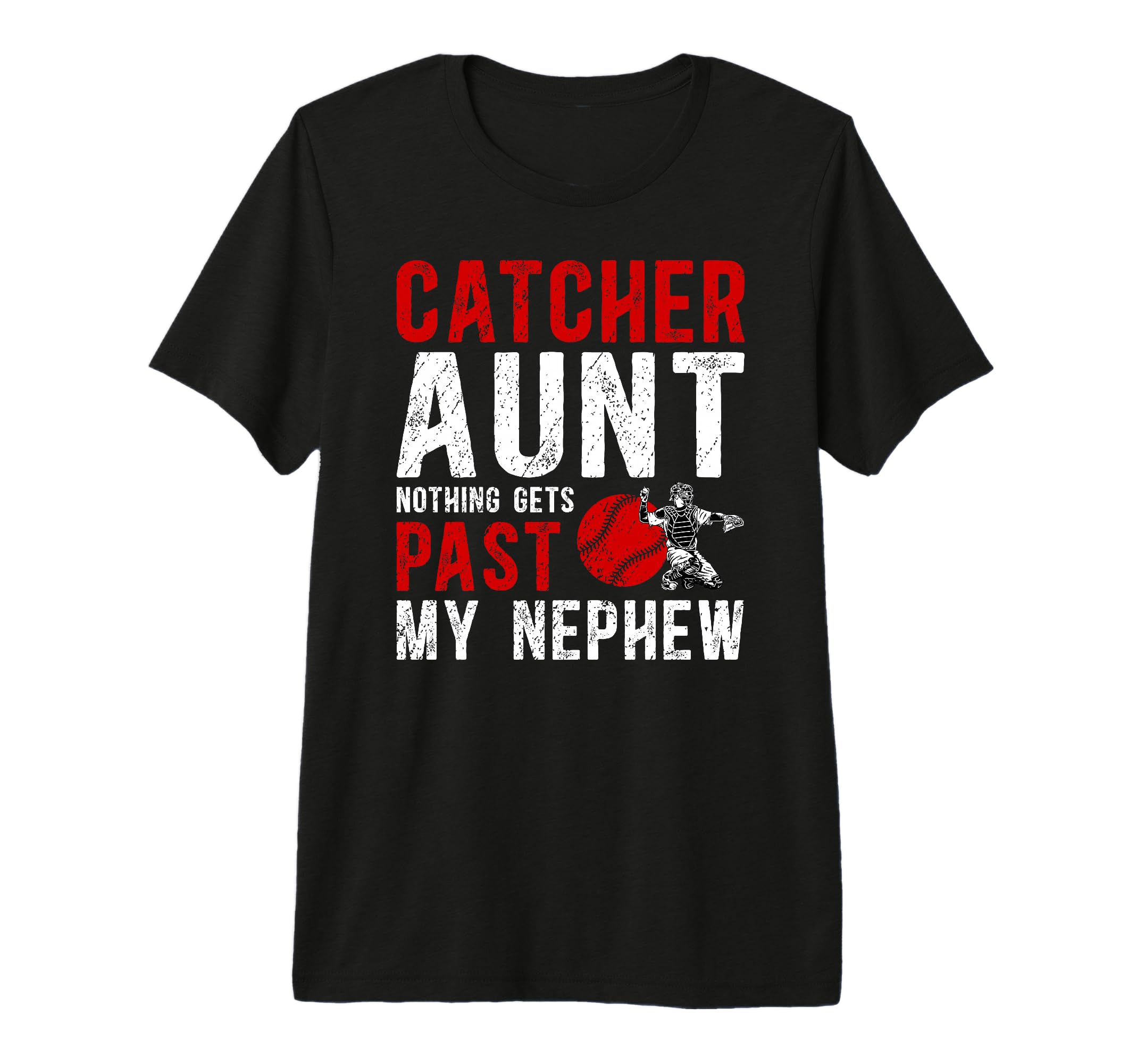 Baseball Catcher Aunt Proud Aunt T-Shirt - Custom Art Print Unisex - T-Shirt, Sweatshirt, Hoodie