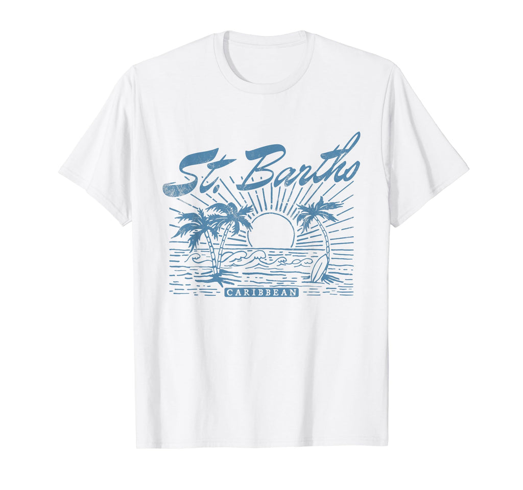 St Barths Caribbean Distressed Beach T-Shirt - Graphic Print Unisex - T-Shirt, Sweatshirt, Hoodie