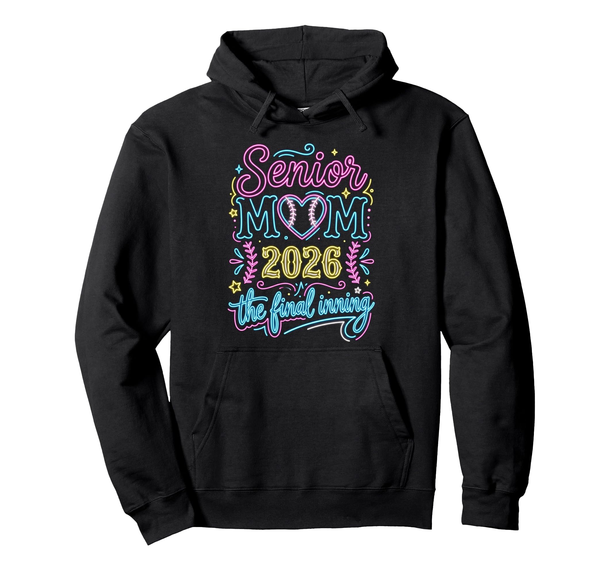 Baseball Senior Mom 2026 Final Inning Mama Hoodie - Minimalist Print Unisex - T-Shirt, Sweatshirt, Hoodie