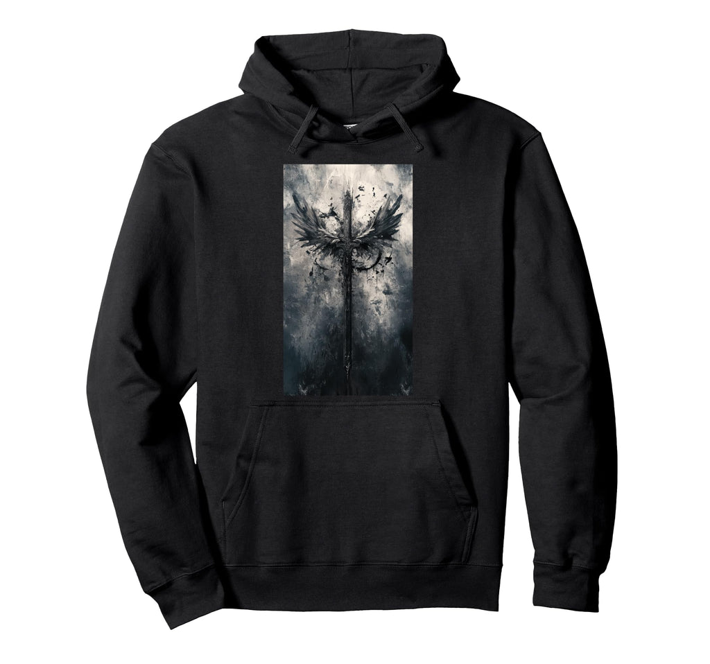 Gothic Cross Grunge Aesthetic Y2K Goth Hoodie - Custom Art Print Men Women - T-Shirt, Sweatshirt, Hoodie