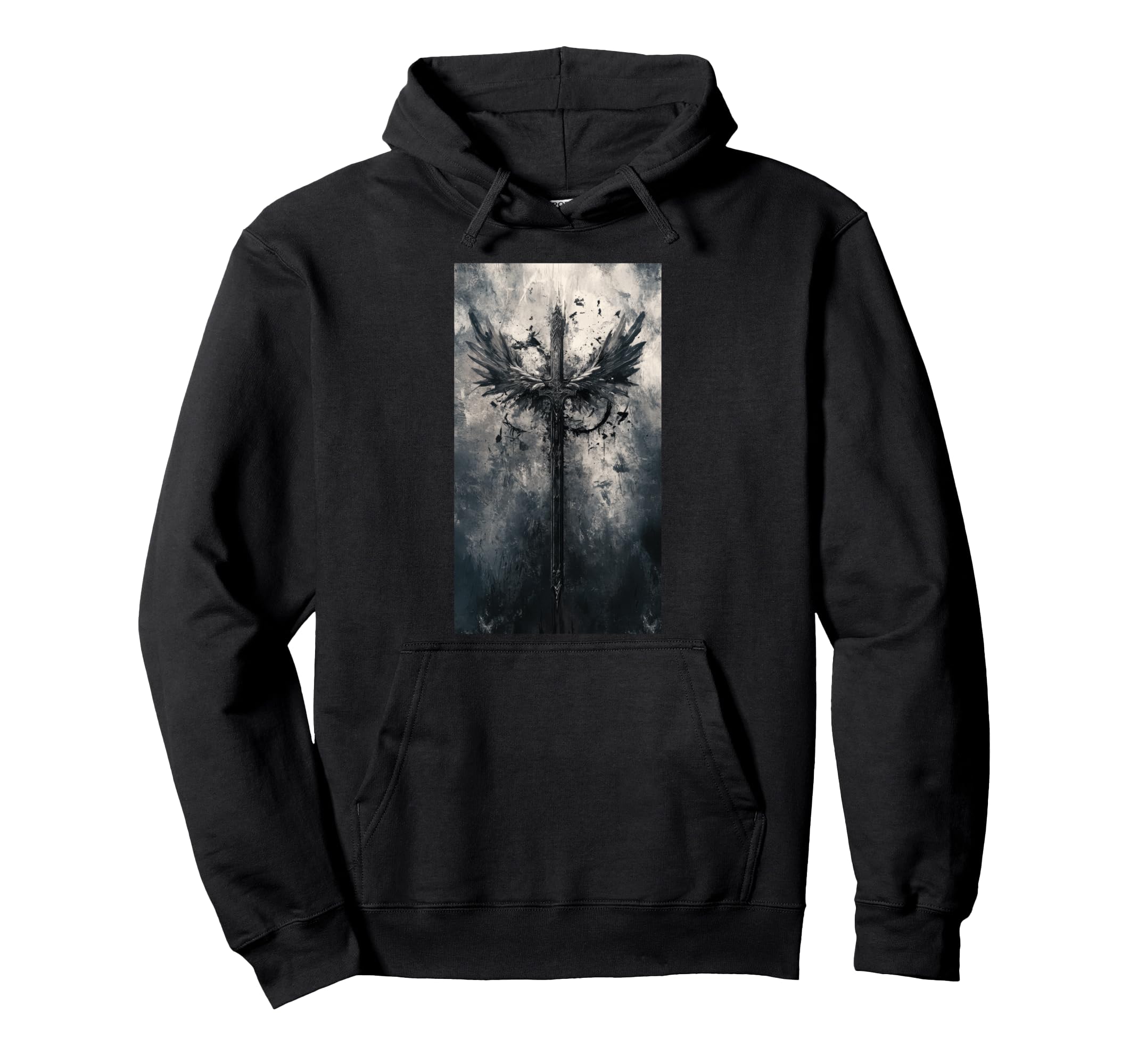 Gothic Cross Grunge Aesthetic Y2K Goth Hoodie - Custom Art Print Men Women - T-Shirt, Sweatshirt, Hoodie