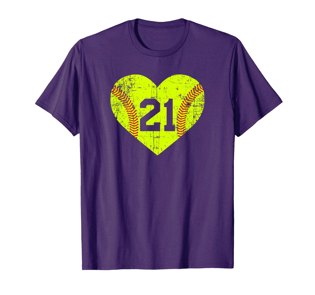 Fastpitch Softball 21 Jersey Number T-Shirt - Novelty Apparel Unisex - T-Shirt, Sweatshirt, Hoodie