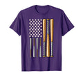 Baseball American Flag Baseball T-Shirt - Casual Everyday Wear Men Women - T-Shirt, Sweatshirt, Hoodie