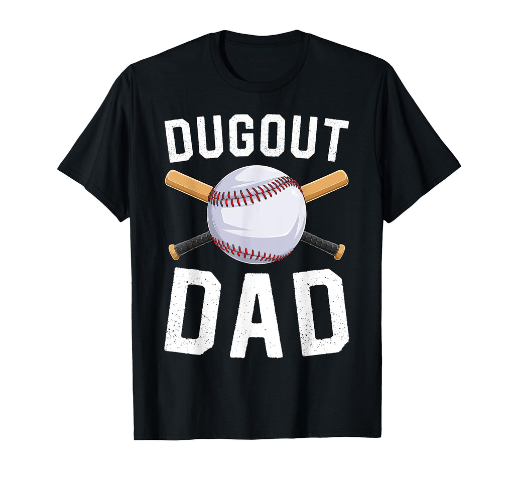 Dugout Dad Baseball Daddy Funny T-Shirt - Aesthetic Graphic for Adults - T-Shirt, Sweatshirt, Hoodie