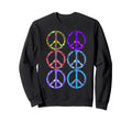 Peace Floral Symbol Psychedelic Boho Sweatshirt - Custom Art Print Unisex - T-Shirt, Sweatshirt, Hoodie