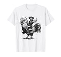 Funny Cowboy Riding Chicken T-Shirt - Novelty Apparel for Adults - T-Shirt, Sweatshirt, Hoodie