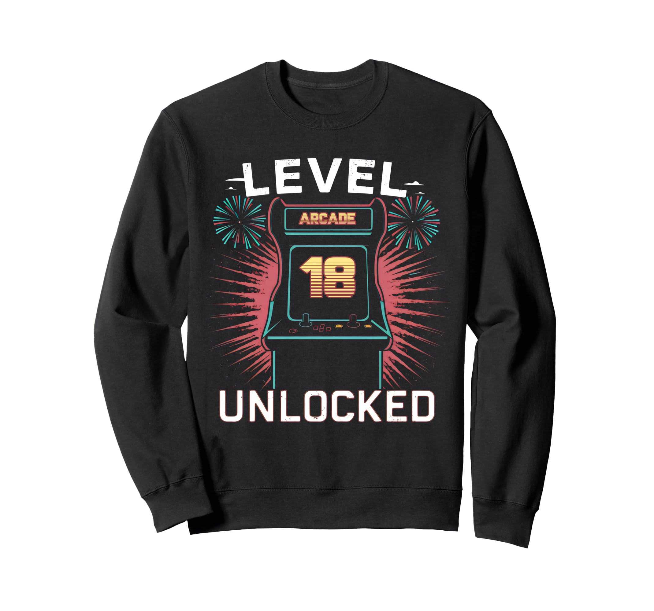 Level 18 Unlocked Video Game Sweatshirt - Fun Novelty Design Men Women - T-Shirt, Sweatshirt, Hoodie