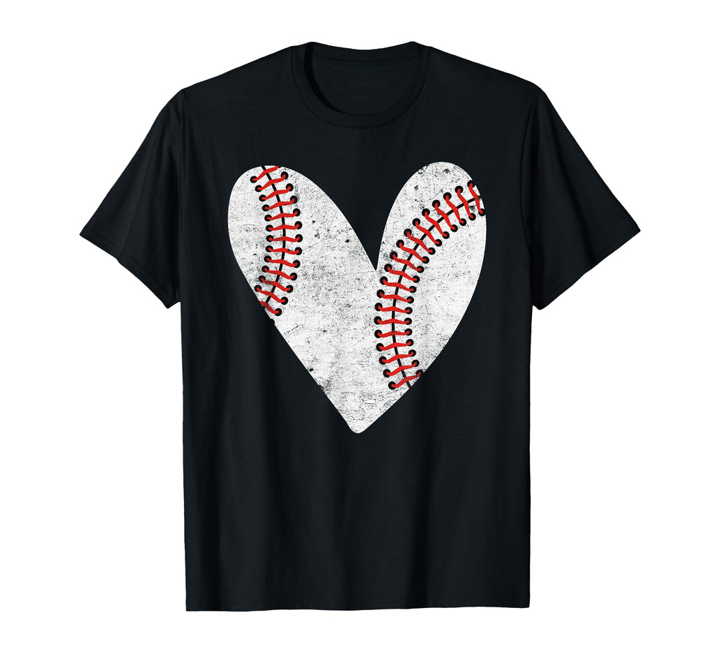 Baseball Heart Mom Mama Baseball T-Shirt - Trendy Graphic Men Women - T-Shirt, Sweatshirt, Hoodie