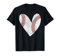 Baseball Heart Mom Mama Baseball T-Shirt - Trendy Graphic Men Women - T-Shirt, Sweatshirt, Hoodie