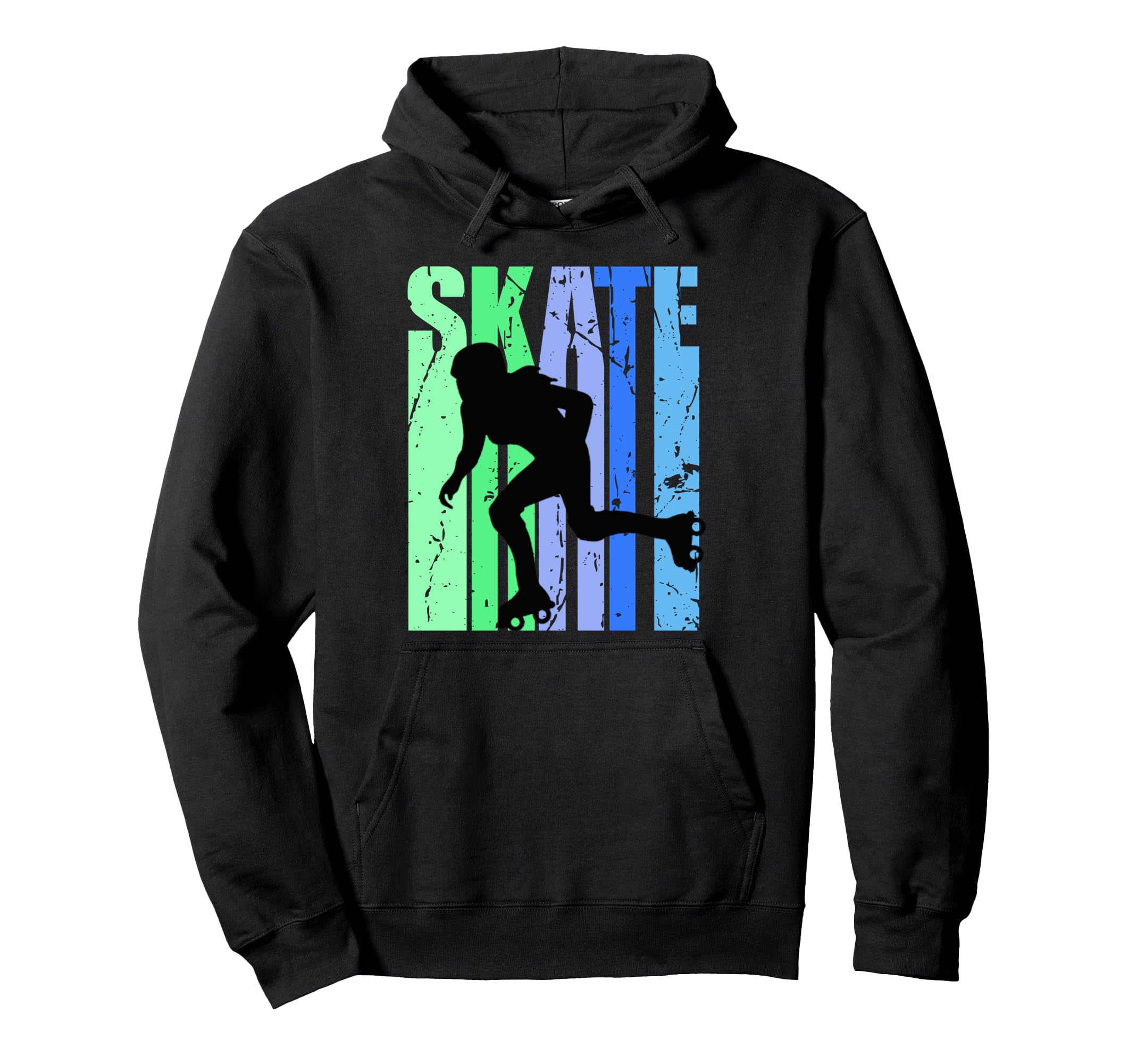 Birthday Skates Gray Distressed Hoodie - Streetwear Style for Adults - T-Shirt, Sweatshirt, Hoodie