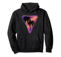 Synthwave Vaporwave Triangle Palm Hoodie - Aesthetic Graphic Men Women - T-Shirt, Sweatshirt, Hoodie